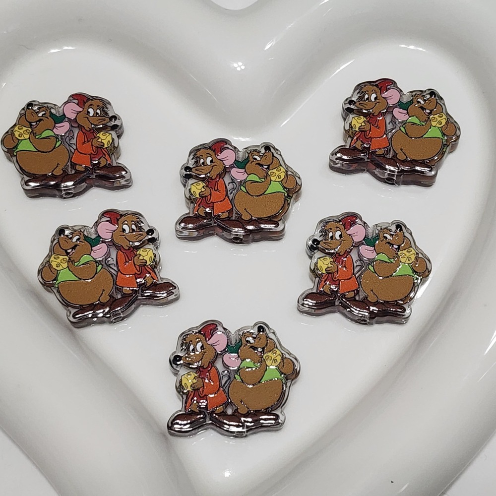 Mouse Focal Beads 2 Pcs Focal Beads Mice Beaded Pen Jewelry Making Crafts Charms